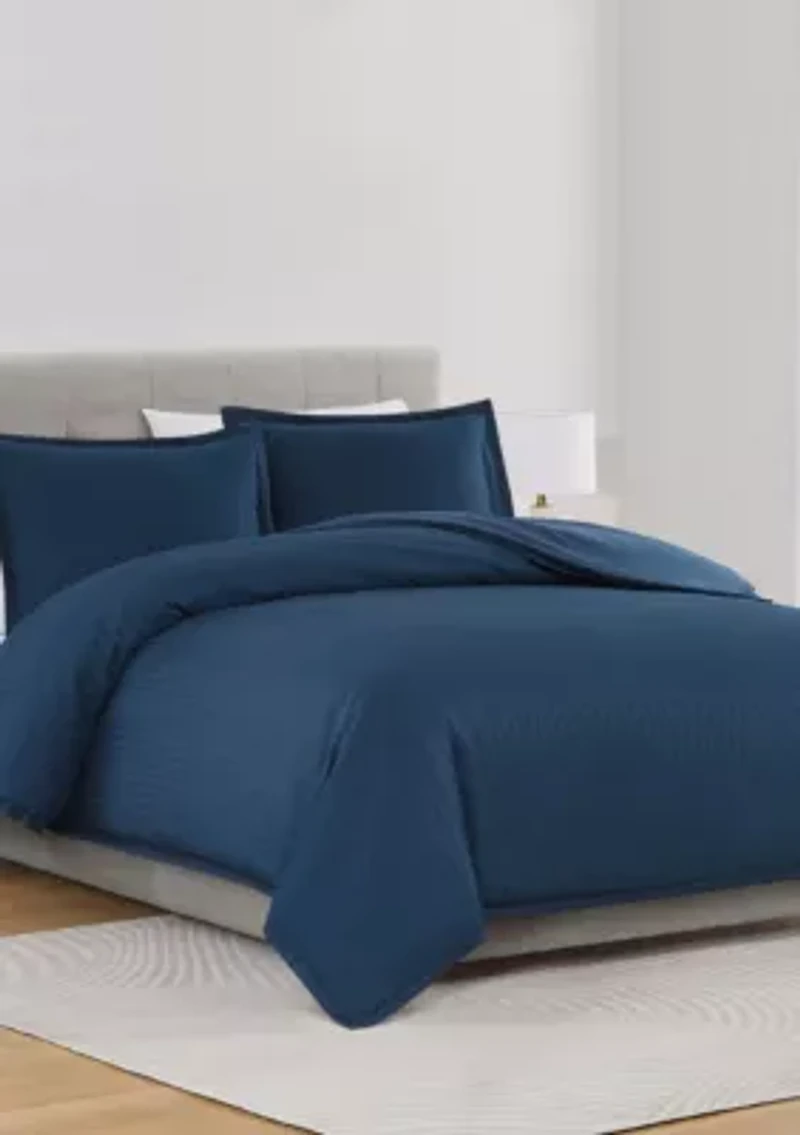 Royal Velvet Olivia Stripe Grey Full/Queen Comforter Set