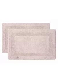 Royal Velvet Classic Cotton Set of 2 (17x24, 20x32) Bath Rug Blush