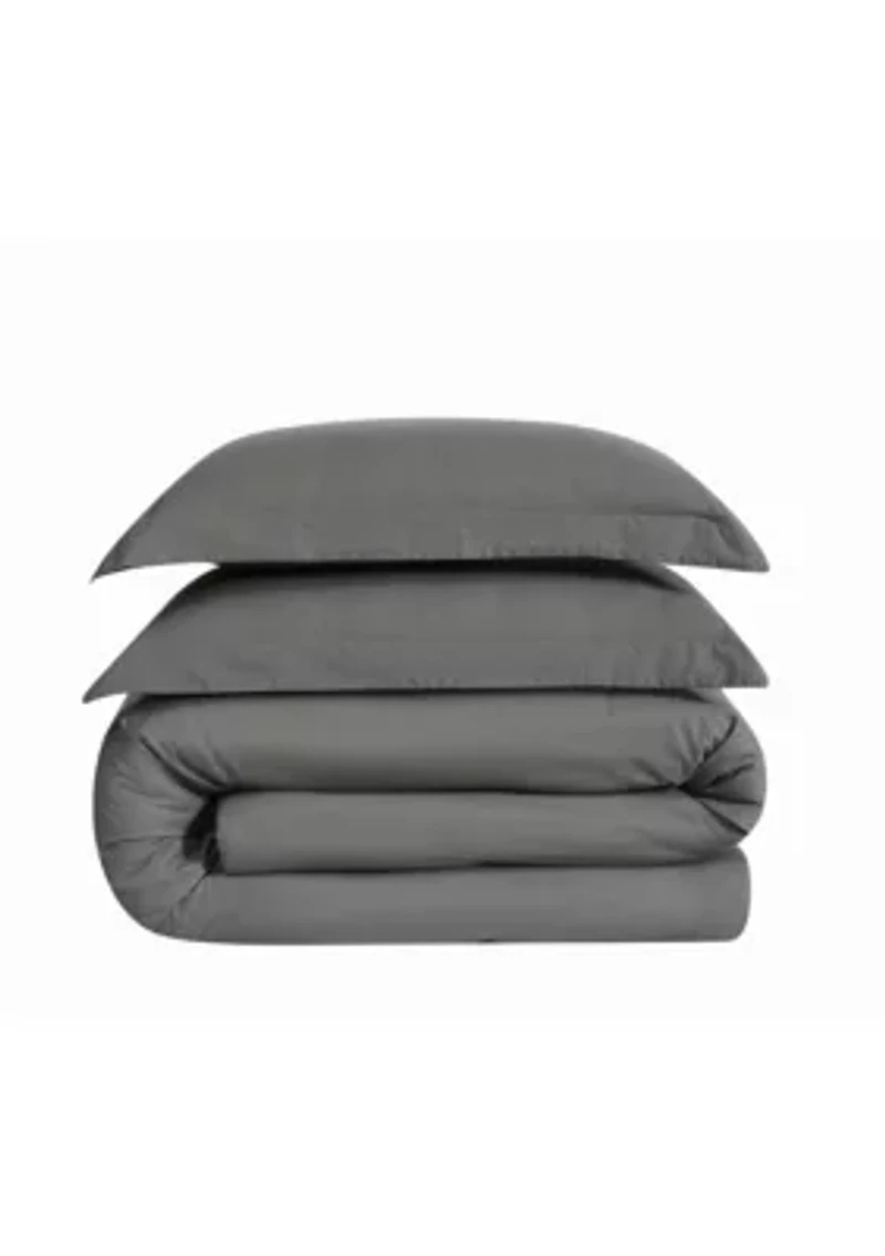 Brooklyn Loom Essential Cotton Natural Full/Queen 3 Piece Comforter Set