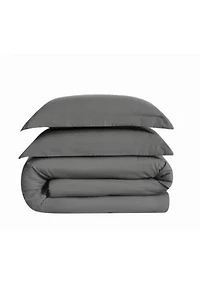 Brooklyn Loom Essential Cotton Natural Full/Queen 3 Piece Comforter Set