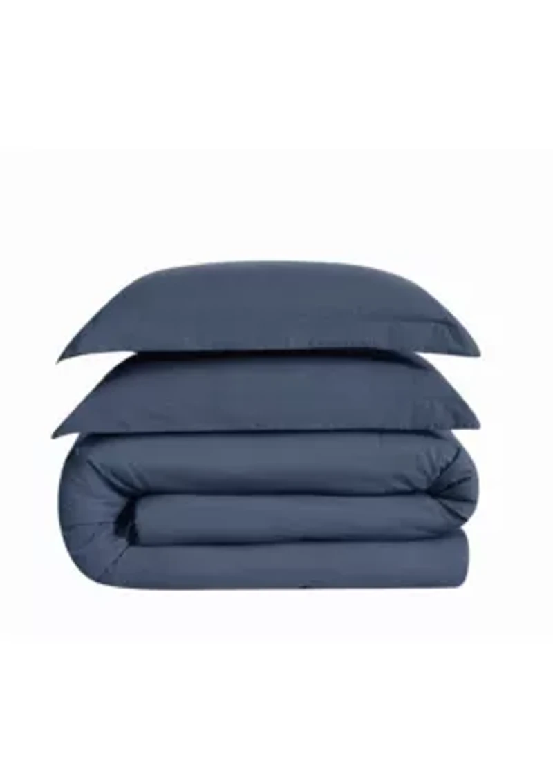 Brooklyn Loom Essential Cotton Natural Full/Queen 3 Piece Comforter Set
