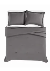 Brooklyn Loom Essential Cotton Natural Full/Queen 3 Piece Comforter Set