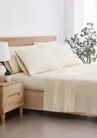 5th Avenue Lux 1200TC CVC Cooling White 7 Piece Split King Sheet Set