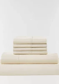 5th Avenue Lux 1200TC CVC Cooling White 7 Piece Split King Sheet Set