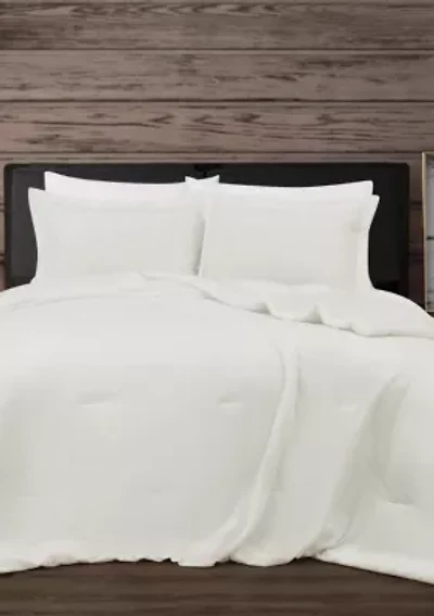 Frye Vintage Washed Cotton Blue King 3 Piece Comforter Set