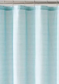 Scout Fine Lines White/Blue 72x72 Shower Curtain