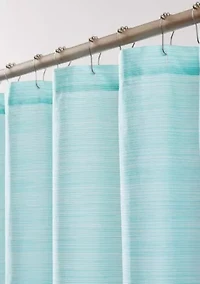 Scout Fine Lines White/Blue 72x72 Shower Curtain