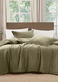 Brooklyn Loom Matte Cotton Velvet Comforter Set