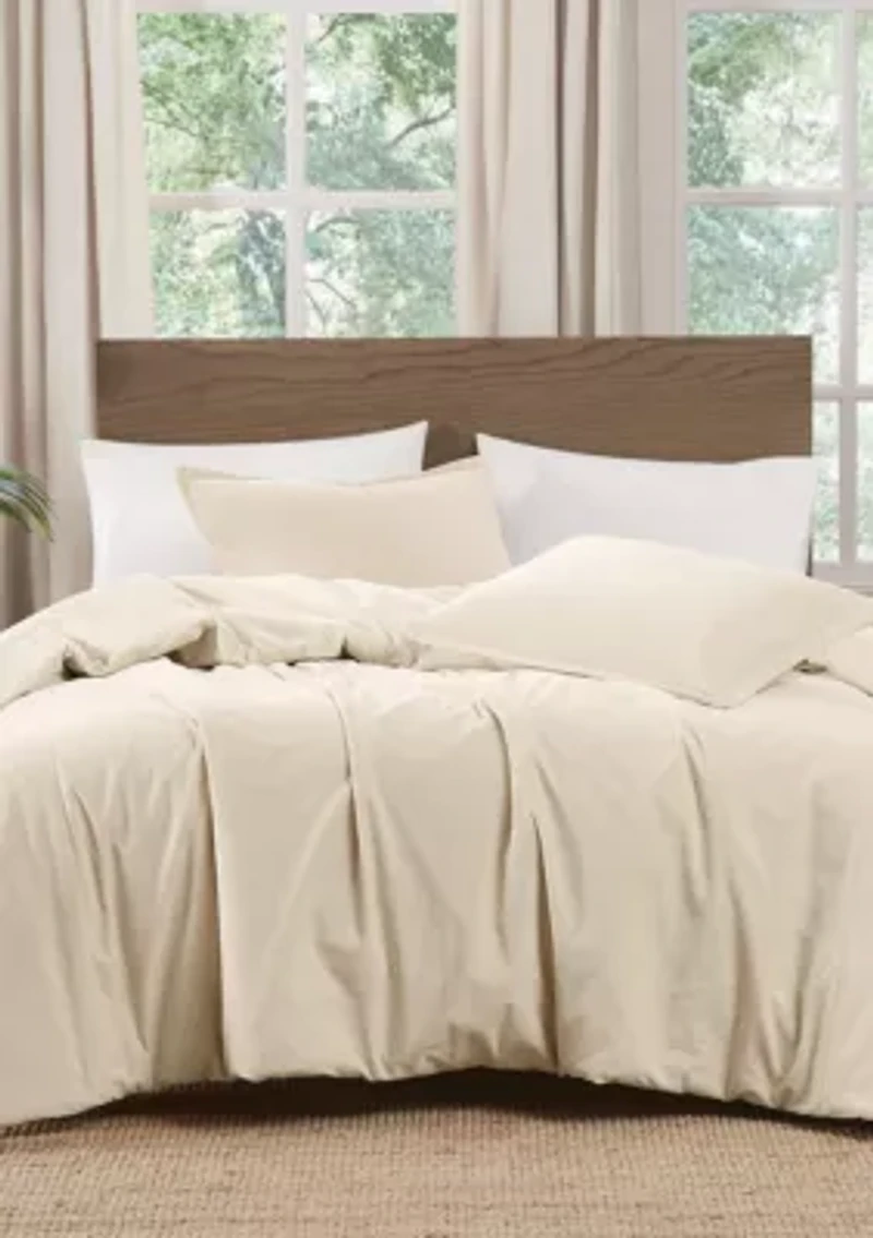 Brooklyn Loom Matte Cotton Velvet Comforter Set