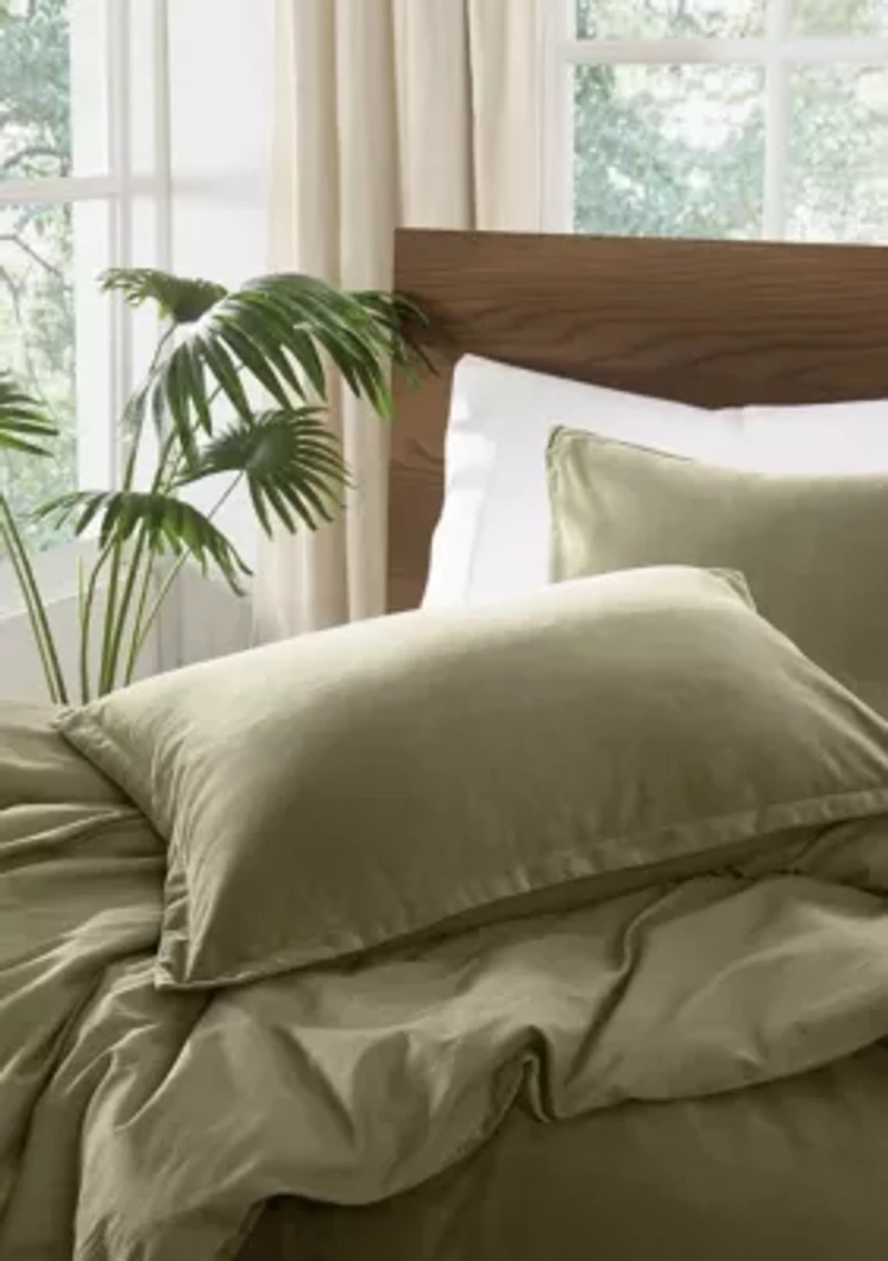 Brooklyn Loom Matte Cotton Velvet Comforter Set