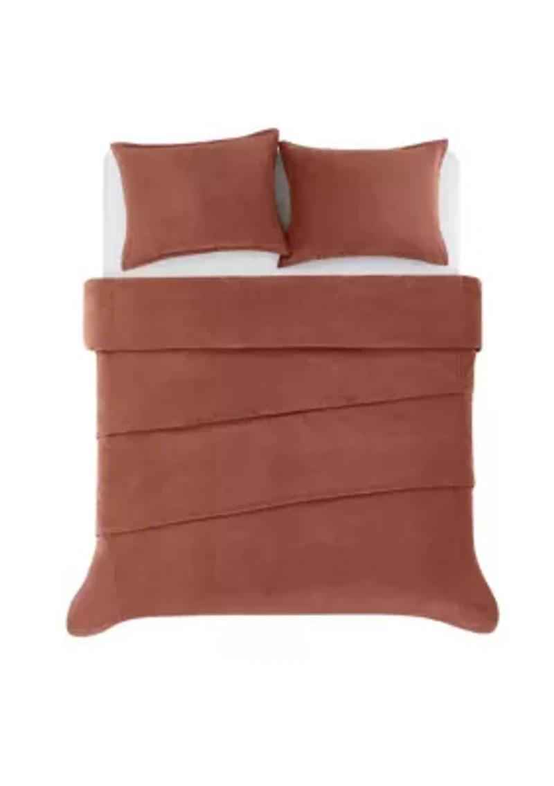Brooklyn Loom Matte Cotton Velvet Duvet Set