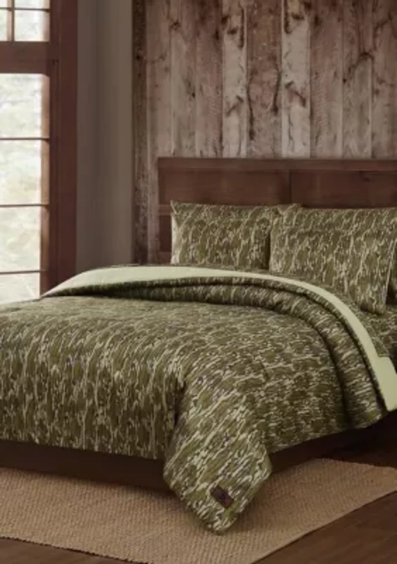 Mossy Oak Bottomland Camouflage Microfiber Comforter Set