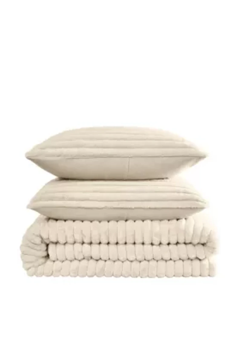 Frye Channel Stitch Velvet Comforter Set