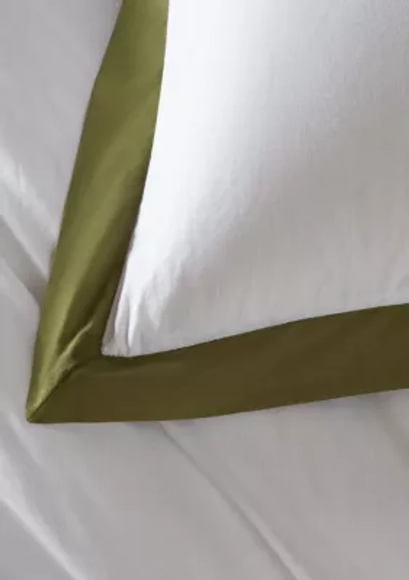 Brooklyn Loom Cotton Face Hotel Border Comforter Set