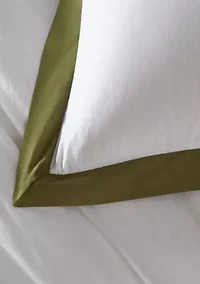 Brooklyn Loom Cotton Face Hotel Border Comforter Set