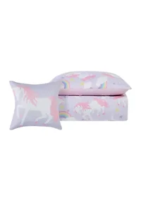 Rainbow Unicorn Comforter Set