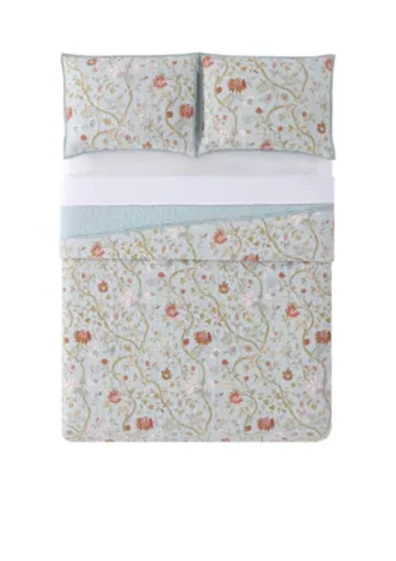 Bedford Blue Full/Queen XL Quilt Set