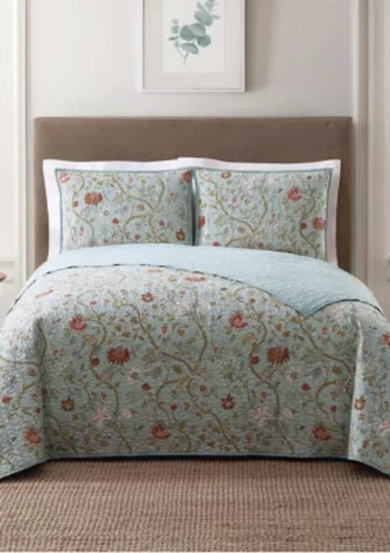 Bedford Blue King Quilt Set