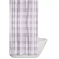 Truly Soft Everyday Buffalo Plaid Grey Shower Curtain