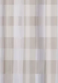 Truly Soft Everyday Buffalo Plaid Khaki Shower Curtain