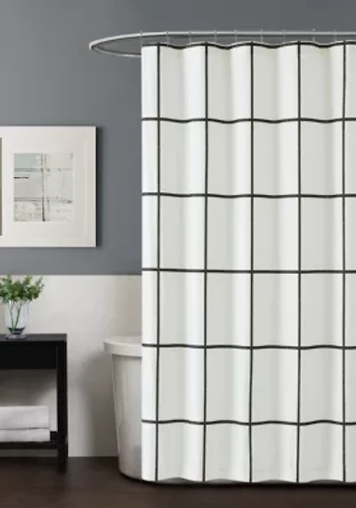 Truly Soft Kurt Windowpane Shower Curtain