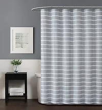Truly Soft Maddow Stripe Grey Shower Curtain