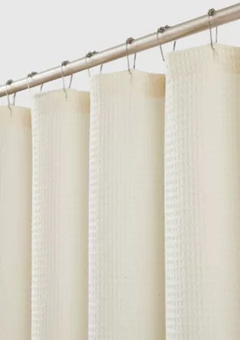 Cannon Heritage Cotton Waffle Shower Curtain