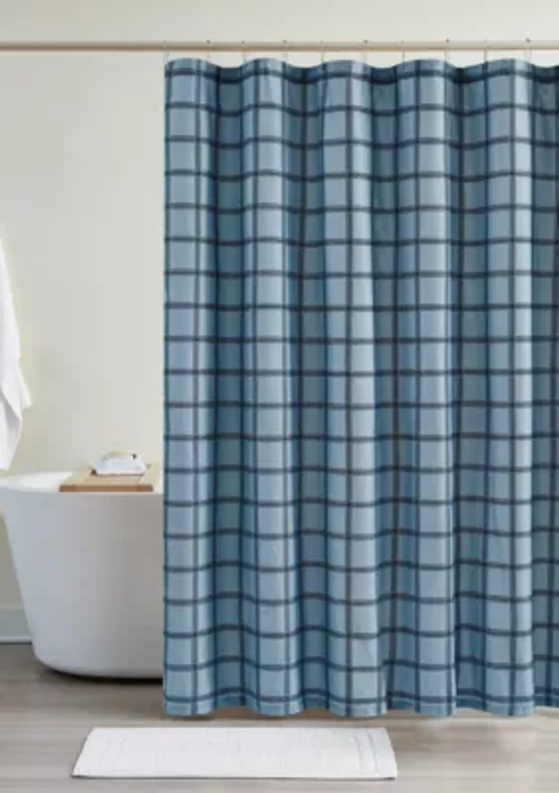 Cannon Luka Grid Shower Curtain