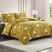 Bird Chinoiserie 3-Piece Reversible Comforter Set