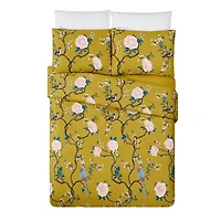 Bird Chinoiserie 3-Piece Reversible Comforter Set