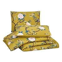 Bird Chinoiserie 3-Piece Reversible Comforter Set