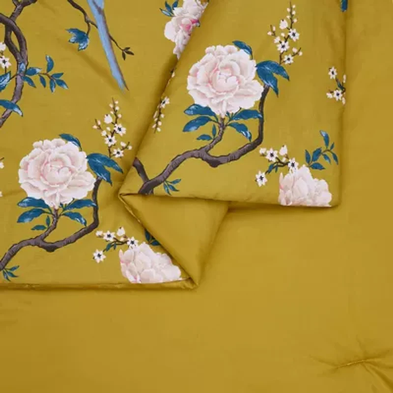 Bird Chinoiserie 3-Piece Reversible Comforter Set