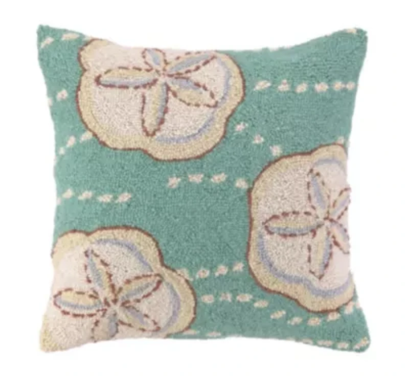 Sand Dollar Wool Hook Pillow