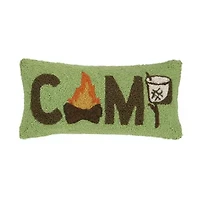 Camp Marshmallow Wool Hook Pillow