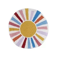 Rainbow Sun Wool Hook Pillow