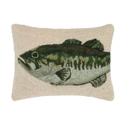 Bass Wool Hook Pillow