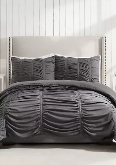 Emily Solid Textured Comforter Set