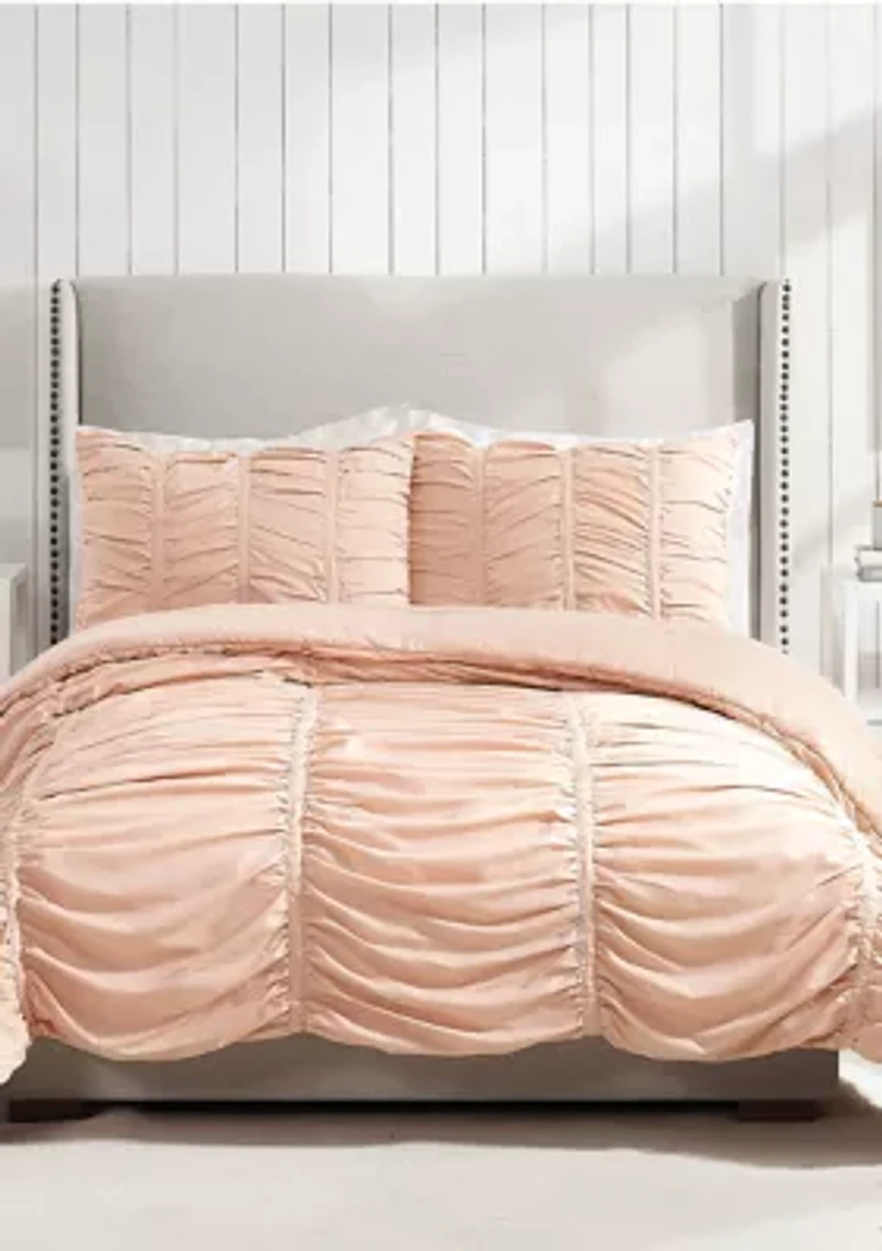 Emily Solid Textured Comforter Set