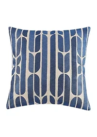 Palmdale Blue Embroidered Pillow