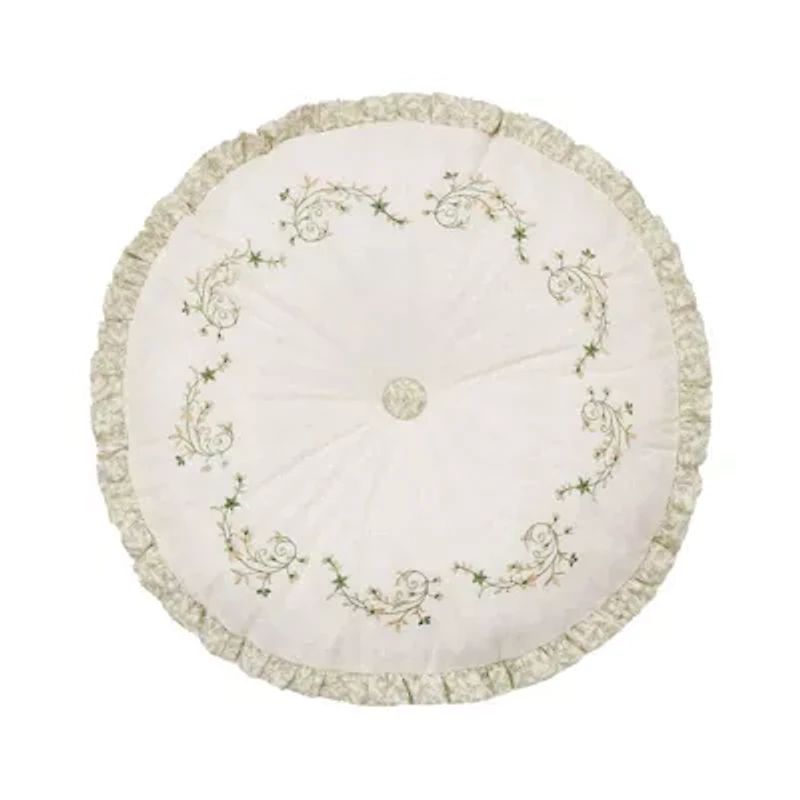 Harper Embroidered Round Pillow