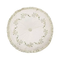 Harper Embroidered Round Pillow