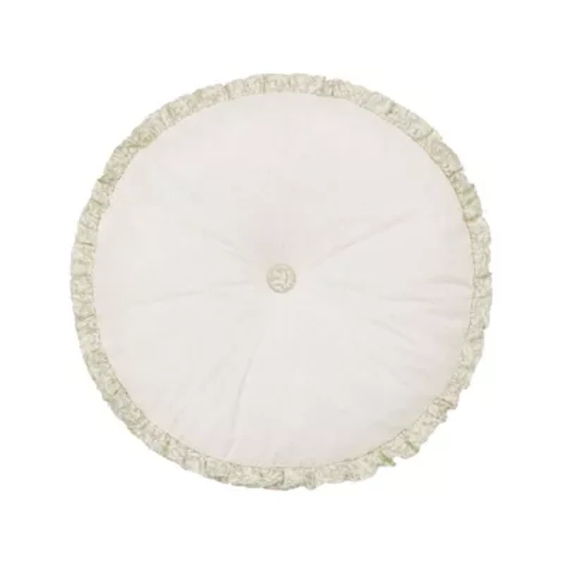 Harper Embroidered Round Pillow