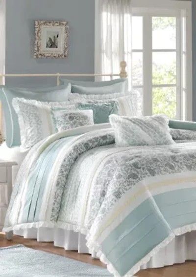 Dawn 9 Piece Cotton Percale Comforter Set
