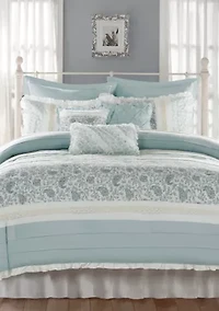 Dawn 9 Piece Cotton Percale Comforter Set