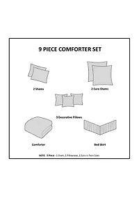 Dawn 9 Piece Cotton Percale Comforter Set