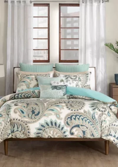 Mira Full/Queen Duvet Mini Set Blue