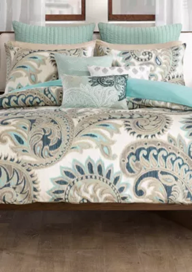 Mira Full/Queen Duvet Mini Set Blue