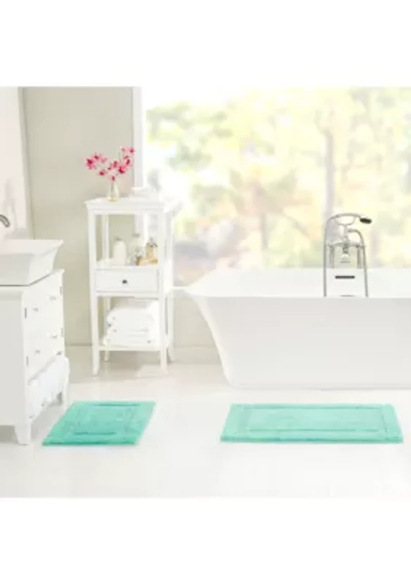 Peniston Solid 100% Cotton Tufted Bath Rug - Set of 2