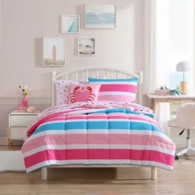Cru Stripe Microfiber Comforter Bonus Set