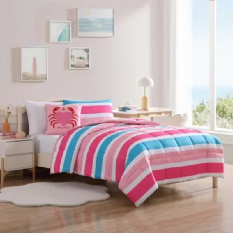 Cru Stripe Microfiber Comforter Bonus Set